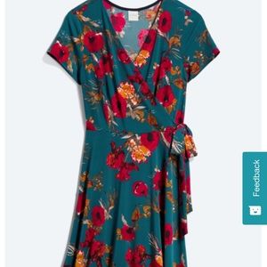 Arnette Faux Wrap Knit Dress